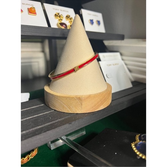 Tory Burch Red Kira Thin Bangle Bracelet - Picture 5 of 5